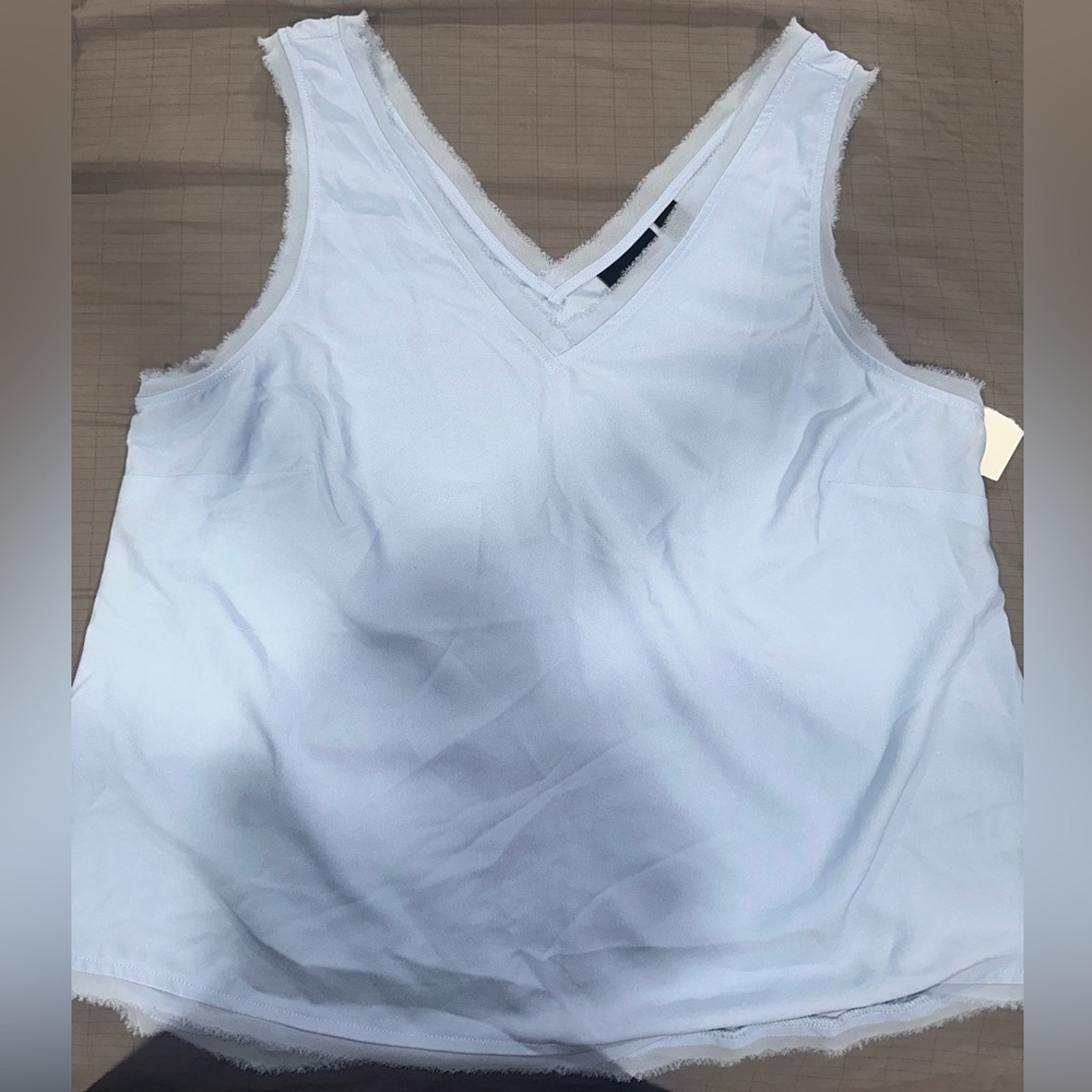 Halogen Light Blue Sleeveless Women's Top Size xl